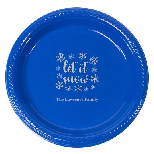 Let It Snow Plastic Plates
